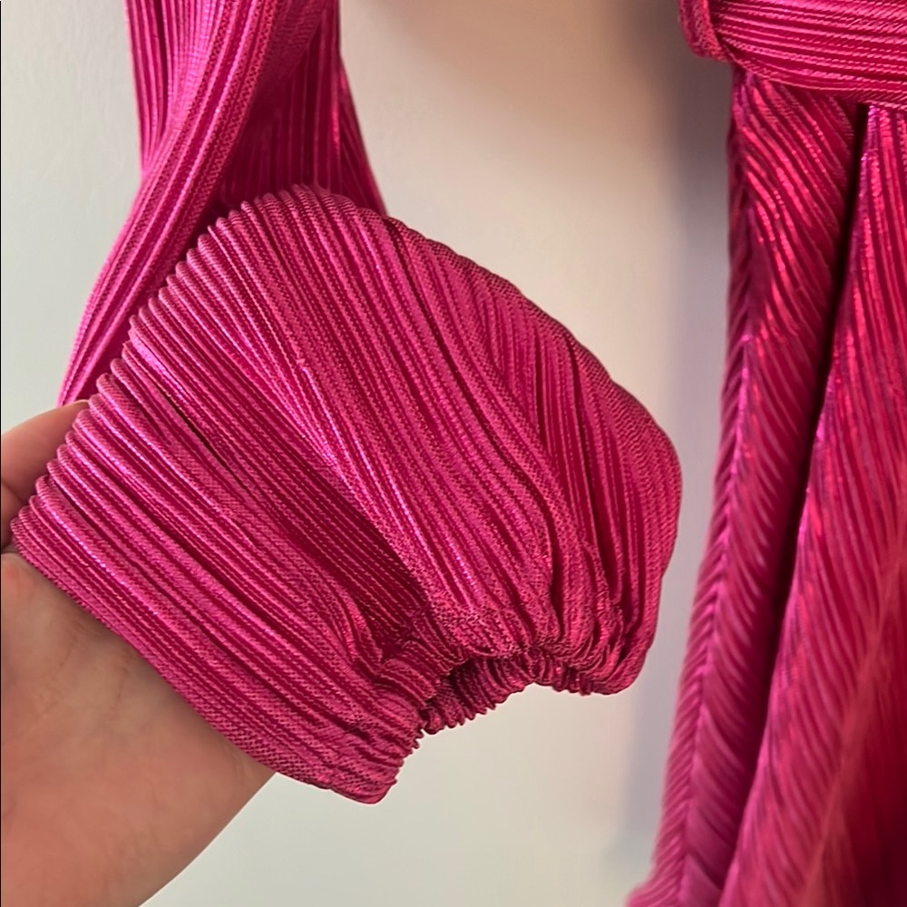 Vibrant Pink Long Sleeve Dress - Picture 8 of 8
